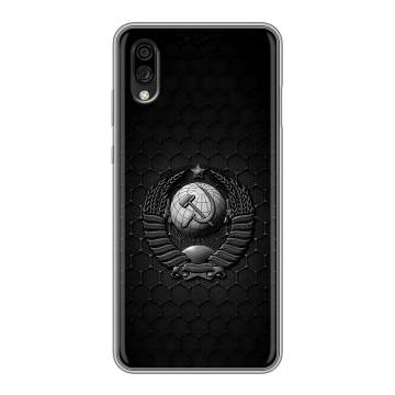 Силиконовый чехол на ZTE Blade A5 (2020) с принтом Герб Флаг СССР Силиконовый чехол на ZTE Blade A5 (2020) с принтом Герб Флаг СССР