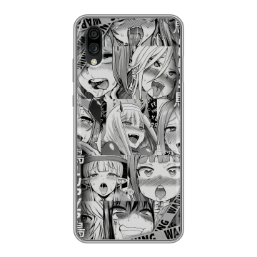 Силиконовый чехол на ZTE Blade A5 (2020) с принтом Ahegao Ахегао Аниме
