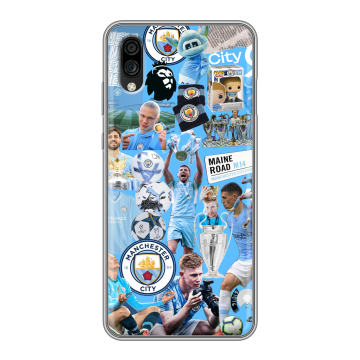 Силиконовый чехол на ZTE Blade A5 (2020) с принтом Man City Манчестер Сити