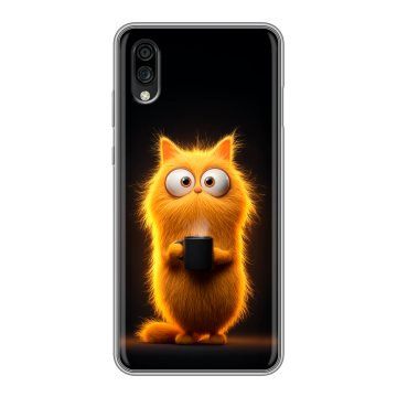 Силиконовый чехол на ZTE Blade A5 (2020) с принтом Смешной кот Силиконовый чехол на ZTE Blade A5 (2020) с принтом Смешной кот