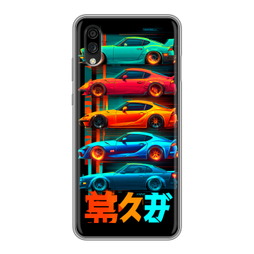 Силиконовый чехол на ZTE Blade A5 (2020) с принтом машины тачки