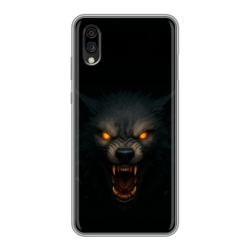 Силиконовый чехол на ZTE Blade A5 (2020) с принтом Волк