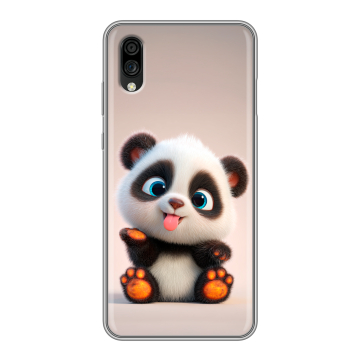 Силиконовый чехол на ZTE Blade A5 (2020) с принтом милая панда Силиконовый чехол на ZTE Blade A5 (2020) с принтом милая панда