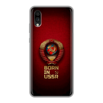 Силиконовый чехол на ZTE Blade A5 (2020) с принтом Флаг Герб СССР