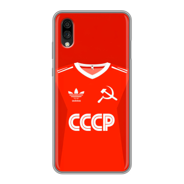 Силиконовый чехол на ZTE Blade A5 (2020) с принтом Флаг Герб СССР