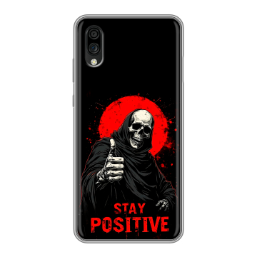 Силиконовый чехол на ZTE Blade A5 (2020) с принтом смешной скелет