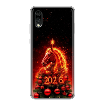 Силиконовый чехол на ZTE Blade A5 (2020) с принтом Новый год