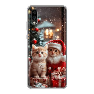 Силиконовый чехол на ZTE Blade A5 (2020) с принтом Новый год