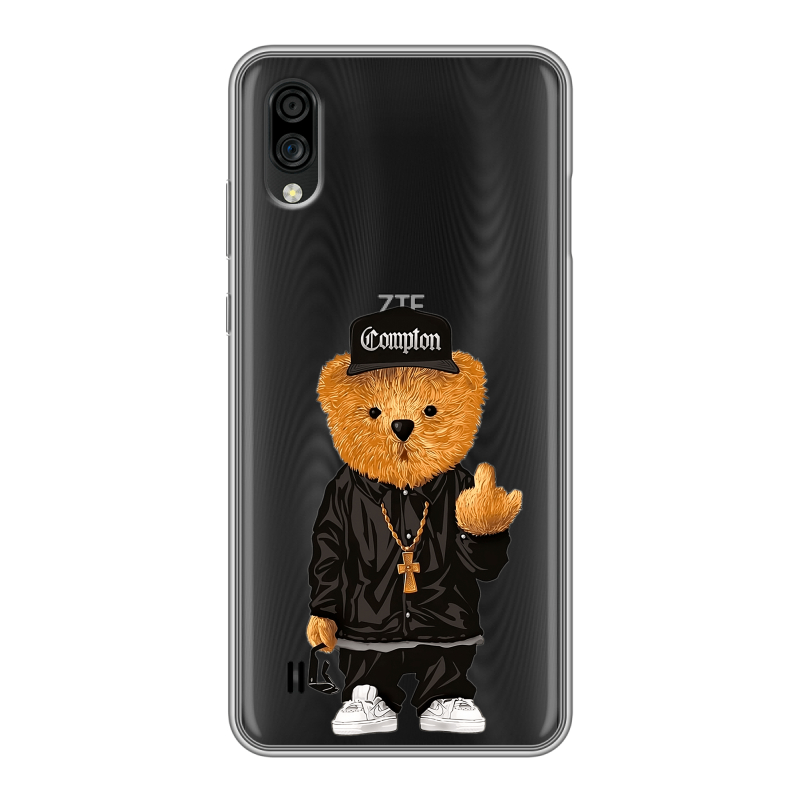 Силиконовый чехол на ZTE Blade A5 (2020) с принтом Мишка Силиконовый чехол на ZTE Blade A5 (2020) с принтом Мишка