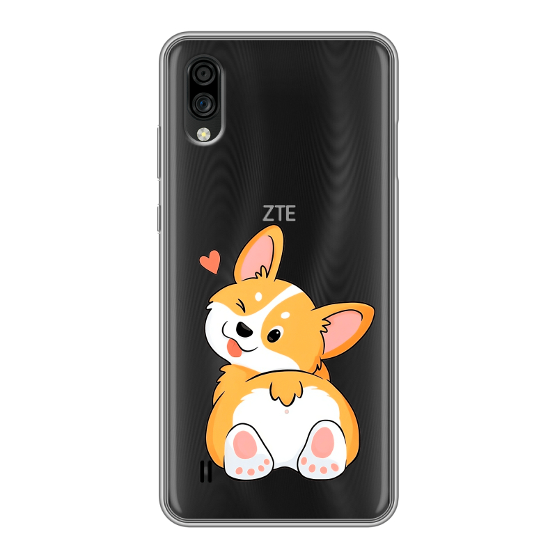Силиконовый чехол на ZTE Blade A5 (2020) с принтом Корги Силиконовый чехол на ZTE Blade A5 (2020) с принтом Корги