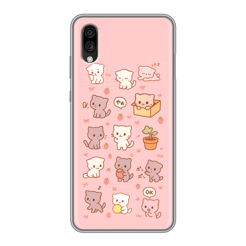 Силиконовый чехол на ZTE Blade A5 (2020) с принтом Hello Kitty Хелоу Кити Силиконовый чехол на ZTE Blade A5 (2020) с принтом Hello Kitty Хелоу Кити
