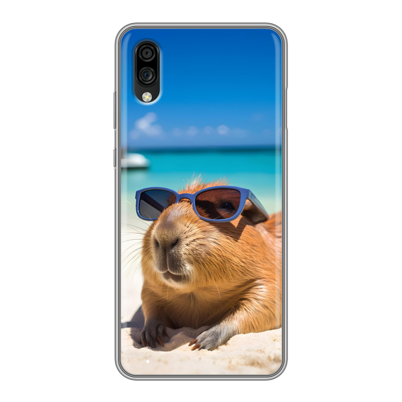 Силиконовый чехол на ZTE Blade A5 (2020) с принтом Капибара Силиконовый чехол на ZTE Blade A5 (2020) с принтом Капибара