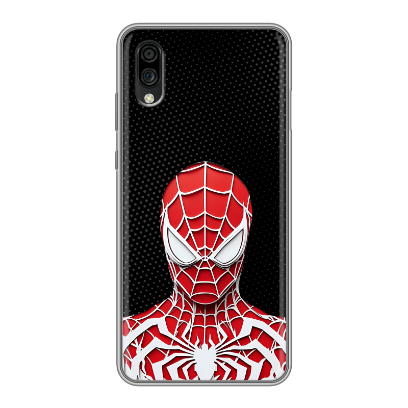 Силиконовый чехол на ZTE Blade A5 (2020) с принтом человек паук spiderman Силиконовый чехол на ZTE Blade A5 (2020) с принтом человек паук spiderman