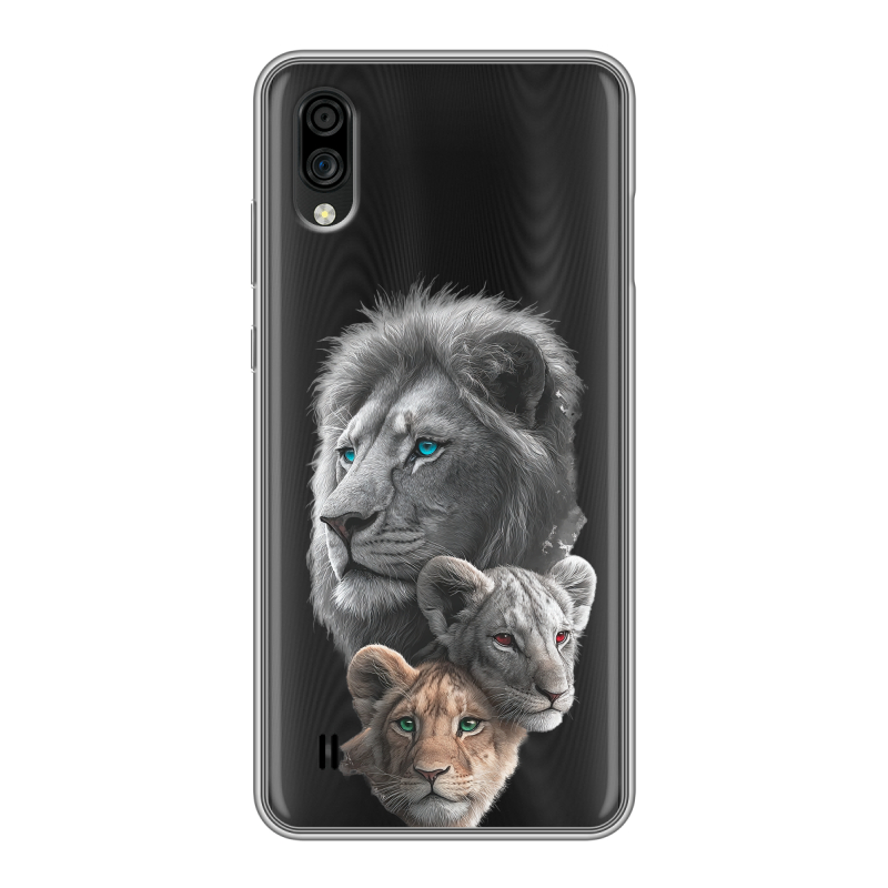 Силиконовый чехол на ZTE Blade A5 (2020) с принтом Львы Силиконовый чехол на ZTE Blade A5 (2020) с принтом Львы