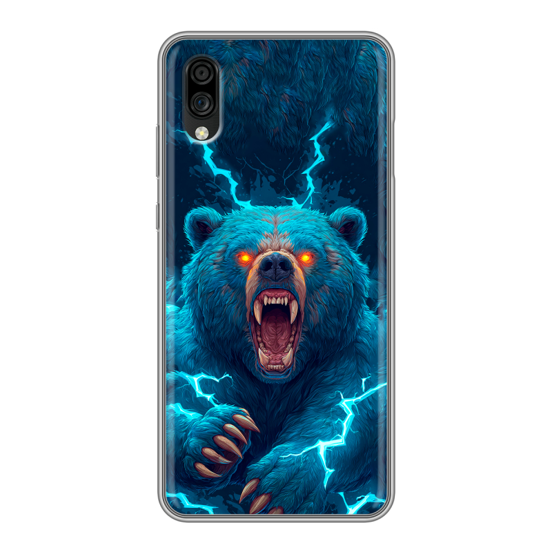 Силиконовый чехол на ZTE Blade A5 (2020) с принтом Медведь Силиконовый чехол на ZTE Blade A5 (2020) с принтом Медведь