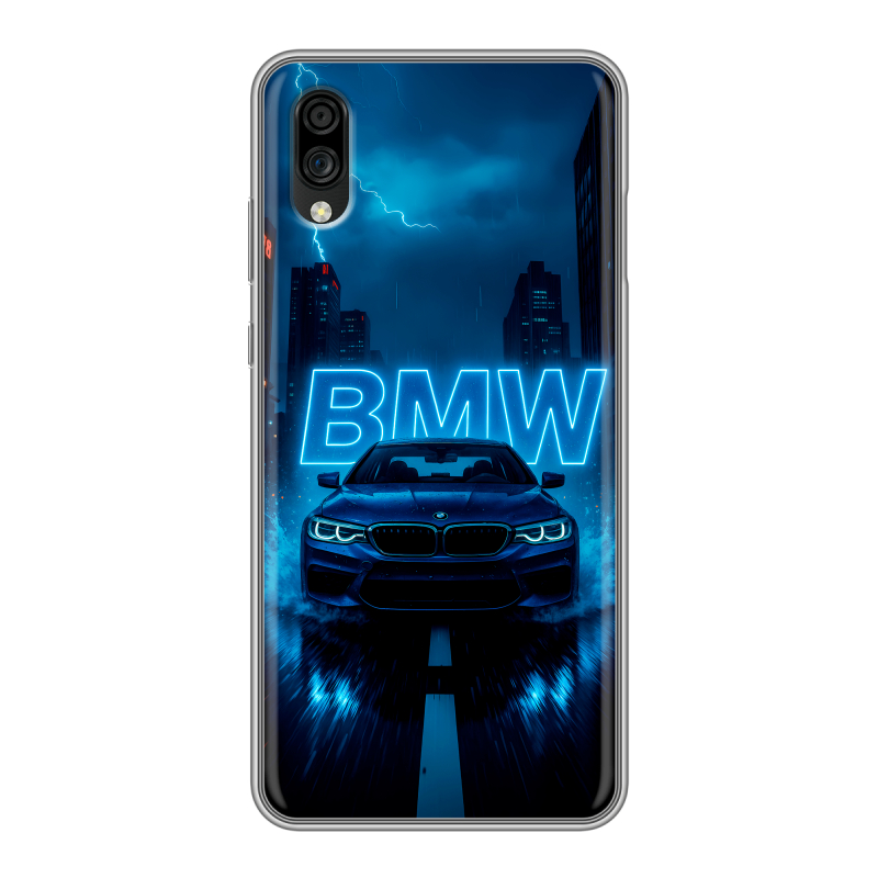 Силиконовый чехол на ZTE Blade A5 (2020) с принтом BMW БМВ Силиконовый чехол на ZTE Blade A5 (2020) с принтом BMW БМВ