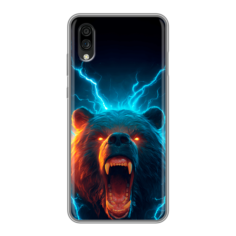 Силиконовый чехол на ZTE Blade A5 (2020) с принтом Медведь Силиконовый чехол на ZTE Blade A5 (2020) с принтом Медведь