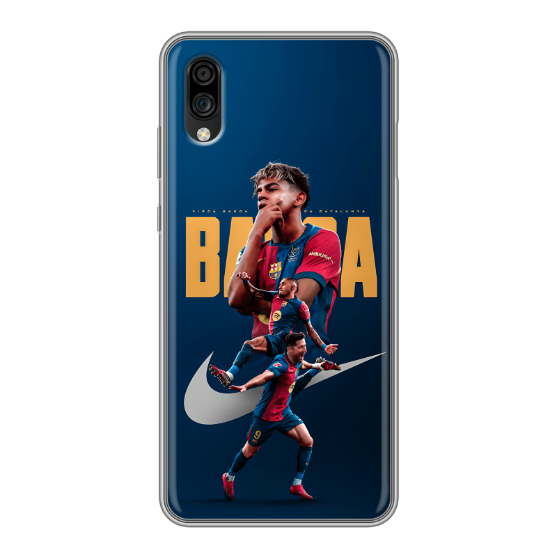 Силиконовый чехол на ZTE Blade A5 (2020) с принтом Барселона Barca Yamal Силиконовый чехол на ZTE Blade A5 (2020) с принтом Барселона Barca Yamal