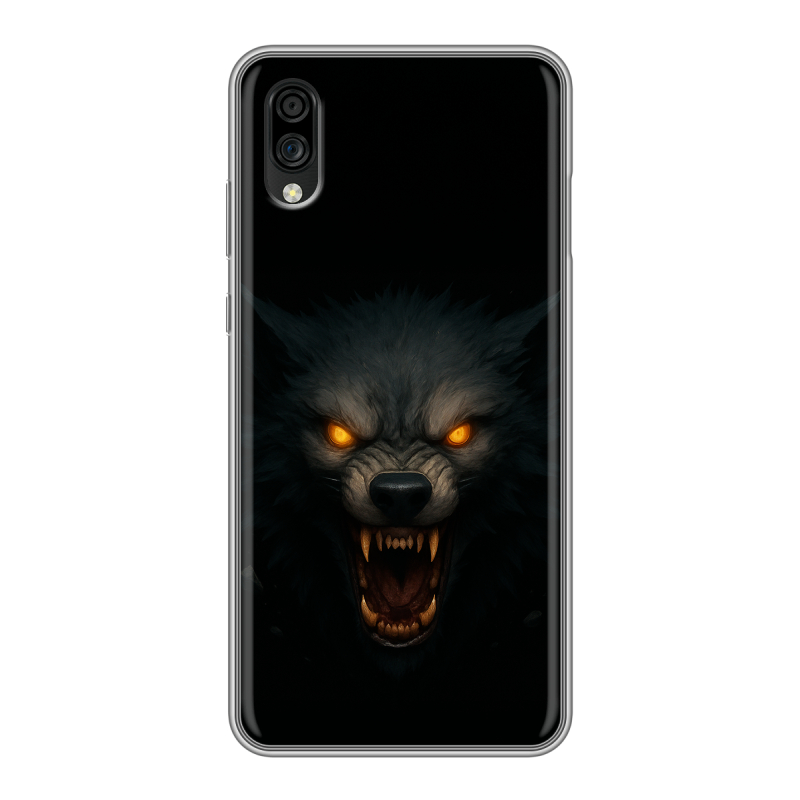 Силиконовый чехол на ZTE Blade A5 (2020) с принтом Волк Силиконовый чехол на ZTE Blade A5 (2020) с принтом Волк