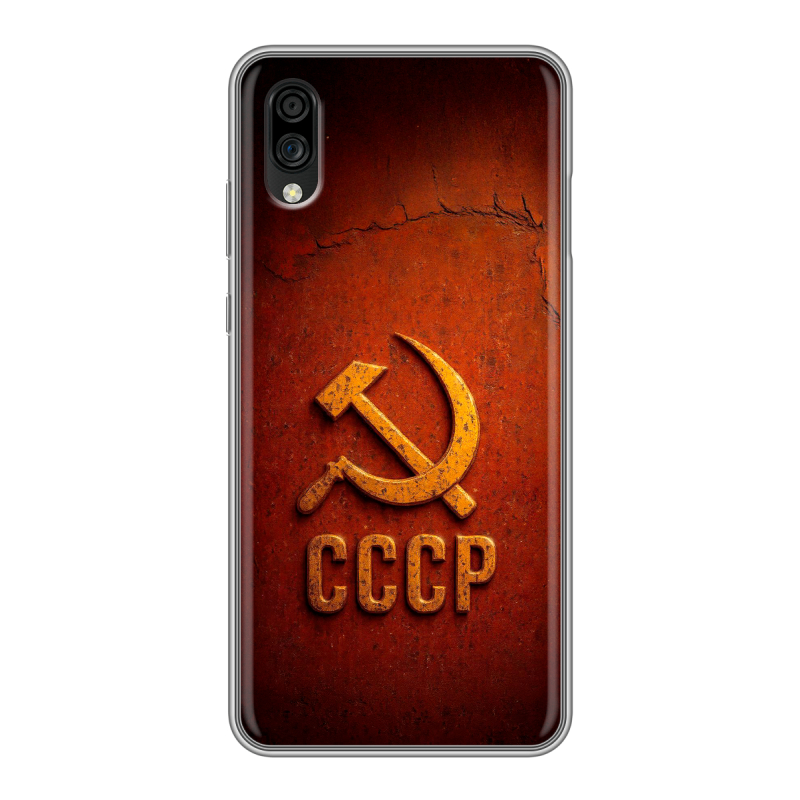 Силиконовый чехол на ZTE Blade A5 (2020) с принтом Флаг Герб СССР Силиконовый чехол на ZTE Blade A5 (2020) с принтом Флаг Герб СССР