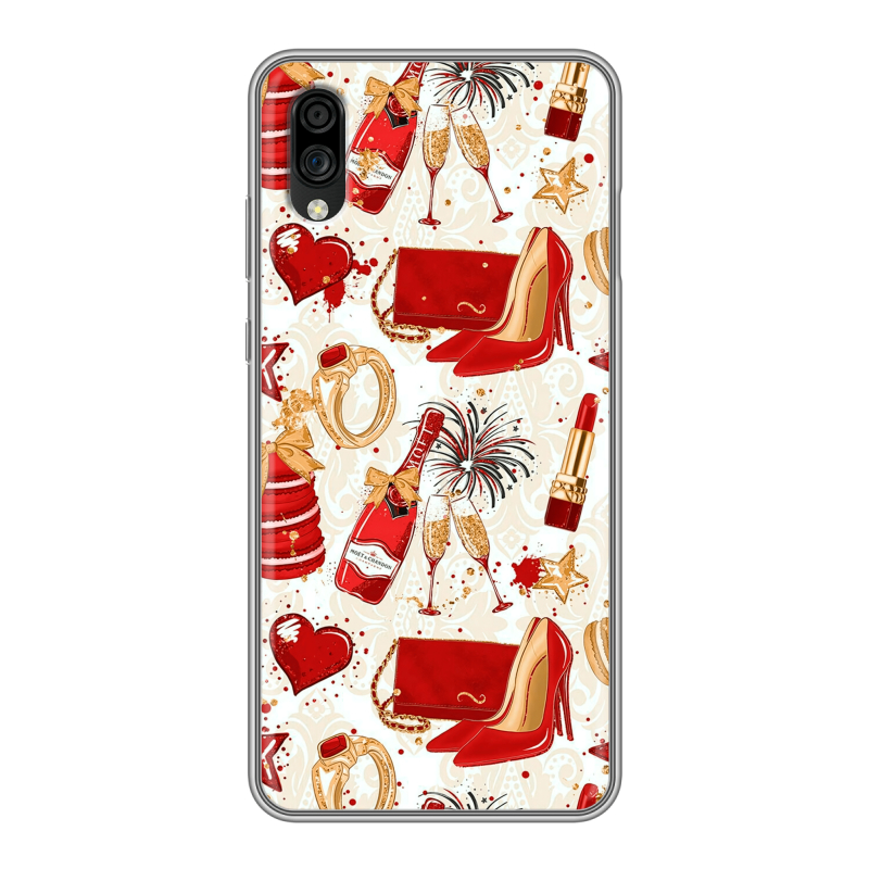 Силиконовый чехол на ZTE Blade A5 (2020) с принтом Новый год Силиконовый чехол на ZTE Blade A5 (2020) с принтом Новый год