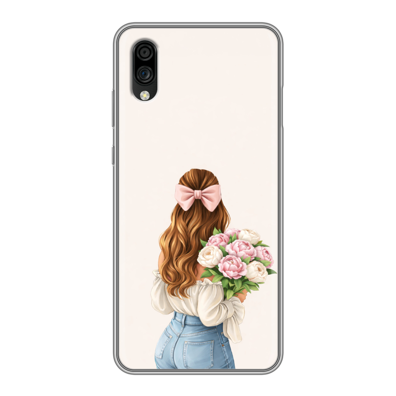 Силиконовый чехол на ZTE Blade A5 (2020) с принтом женский Силиконовый чехол на ZTE Blade A5 (2020) с принтом женский