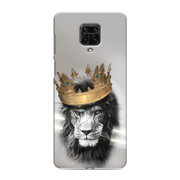 Силиконовый чехол на Xiaomi RedMi Note 9S с принтом Лев с короной Силиконовый чехол на Xiaomi RedMi Note 9S с принтом Лев с короной