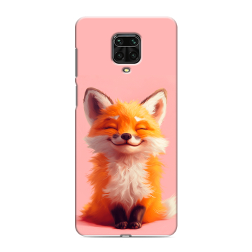 Силиконовый чехол на Xiaomi RedMi Note 9S с принтом милая лиса Силиконовый чехол на Xiaomi RedMi Note 9S с принтом милая лиса
