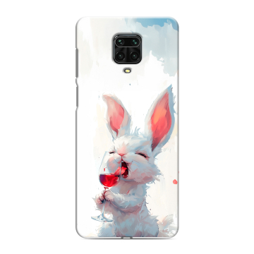 Силиконовый чехол на Xiaomi RedMi Note 9S с принтом кролик зайчик
