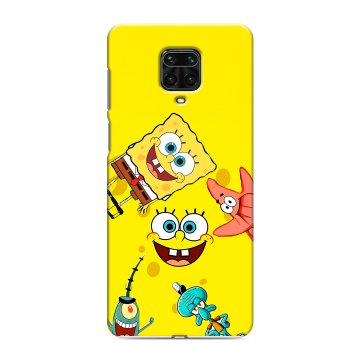 Силиконовый чехол на Xiaomi RedMi Note 9S с принтом Спанч боб Спанчбоб