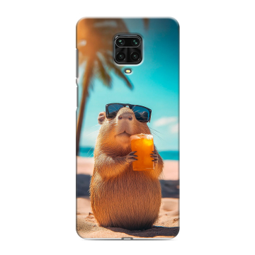 Силиконовый чехол на Xiaomi RedMi Note 9S с принтом Капибара Силиконовый чехол на Xiaomi RedMi Note 9S с принтом Капибара