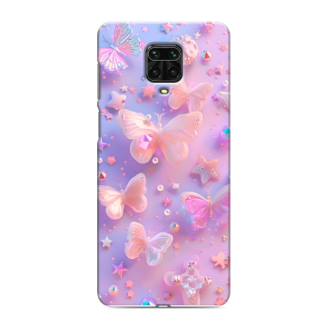 Силиконовый чехол на Xiaomi RedMi Note 9S с принтом Бабочки Силиконовый чехол на Xiaomi RedMi Note 9S с принтом Бабочки