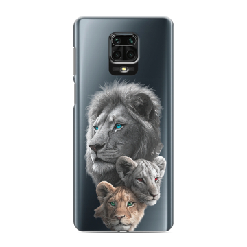 Силиконовый чехол на Xiaomi RedMi Note 9S с принтом Львы Силиконовый чехол на Xiaomi RedMi Note 9S с принтом Львы