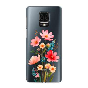 Силиконовый чехол на Xiaomi RedMi Note 9S с принтом Цветы Силиконовый чехол на Xiaomi RedMi Note 9S с принтом Цветы