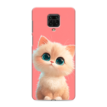 Силиконовый чехол на Xiaomi RedMi Note 9S с принтом Розовый котенок Силиконовый чехол на Xiaomi RedMi Note 9S с принтом Розовый котенок