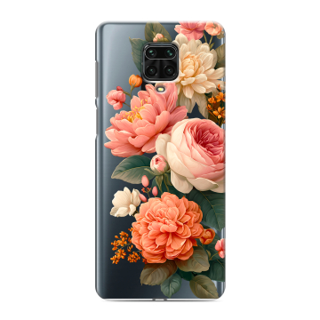 Силиконовый чехол на Xiaomi RedMi Note 9S с принтом цветы Силиконовый чехол на Xiaomi RedMi Note 9S с принтом цветы