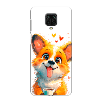 Силиконовый чехол на Xiaomi RedMi Note 9S с принтом корги