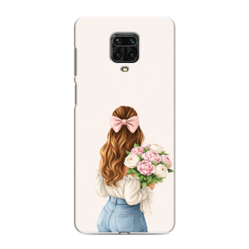 Силиконовый чехол на Xiaomi RedMi Note 9S с принтом женский