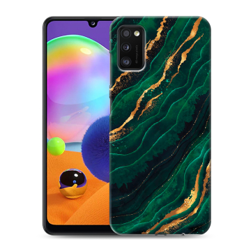 Силиконовый чехол на Samsung Galaxy A41 с принтом Мрамор зеленое золото Силиконовый чехол на Samsung Galaxy A41 с принтом Мрамор зеленое золото