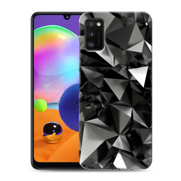 Силиконовый чехол на Samsung Galaxy A41 с принтом Черные кристаллы Силиконовый чехол на Samsung Galaxy A41 с принтом Черные кристаллы