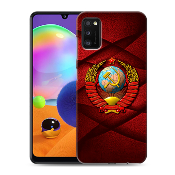 Силиконовый чехол на Samsung Galaxy A41 с принтом Герб СССР Силиконовый чехол на Samsung Galaxy A41 с принтом Герб СССР
