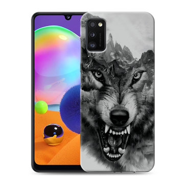 Силиконовый чехол на Samsung Galaxy A41 с принтом Волк Силиконовый чехол на Samsung Galaxy A41 с принтом Волк