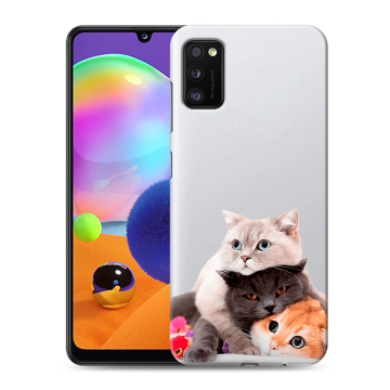 Силиконовый чехол на Samsung Galaxy A41 с принтом Кошки Силиконовый чехол на Samsung Galaxy A41 с принтом Кошки