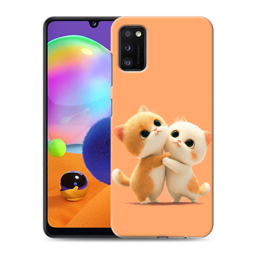 Силиконовый чехол на Samsung Galaxy A41 с принтом Милые котики Силиконовый чехол на Samsung Galaxy A41 с принтом Милые котики