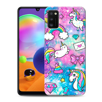 Силиконовый чехол на Samsung Galaxy A41 с принтом Единороги Силиконовый чехол на Samsung Galaxy A41 с принтом Единороги