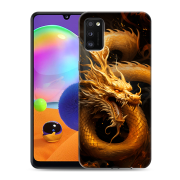 Силиконовый чехол на Samsung Galaxy A41 с принтом Золотой дракон