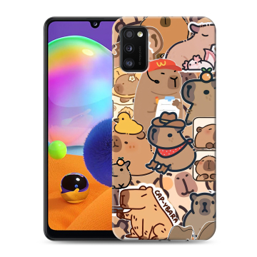 Силиконовый чехол на Samsung Galaxy A41 с принтом капибара