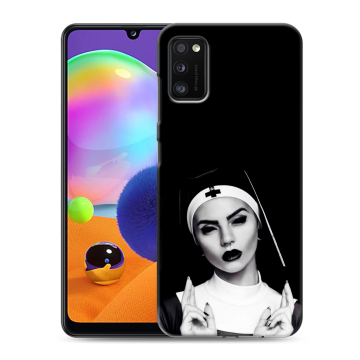 Силиконовый чехол на Samsung Galaxy A41 с принтом монашка Силиконовый чехол на Samsung Galaxy A41 с принтом монашка