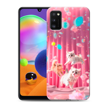 Силиконовый чехол на Samsung Galaxy A41 с принтом милые котики Силиконовый чехол на Samsung Galaxy A41 с принтом милые котики