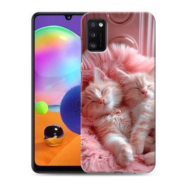 Силиконовый чехол на Samsung Galaxy A41 с принтом котята котики